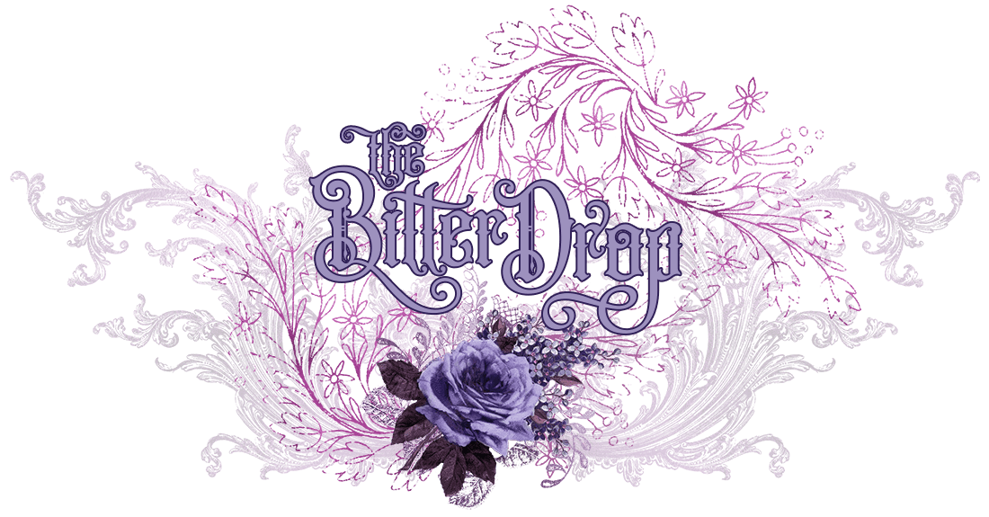The Bitter Drop — logo in a decorative blackletter typeface.